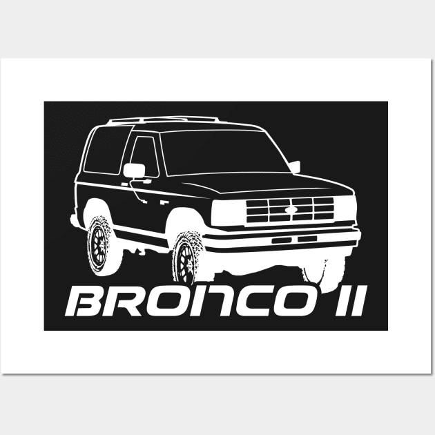 1989-1990 Ford Bronco II Black, with tires Wall Art by The OBS Apparel